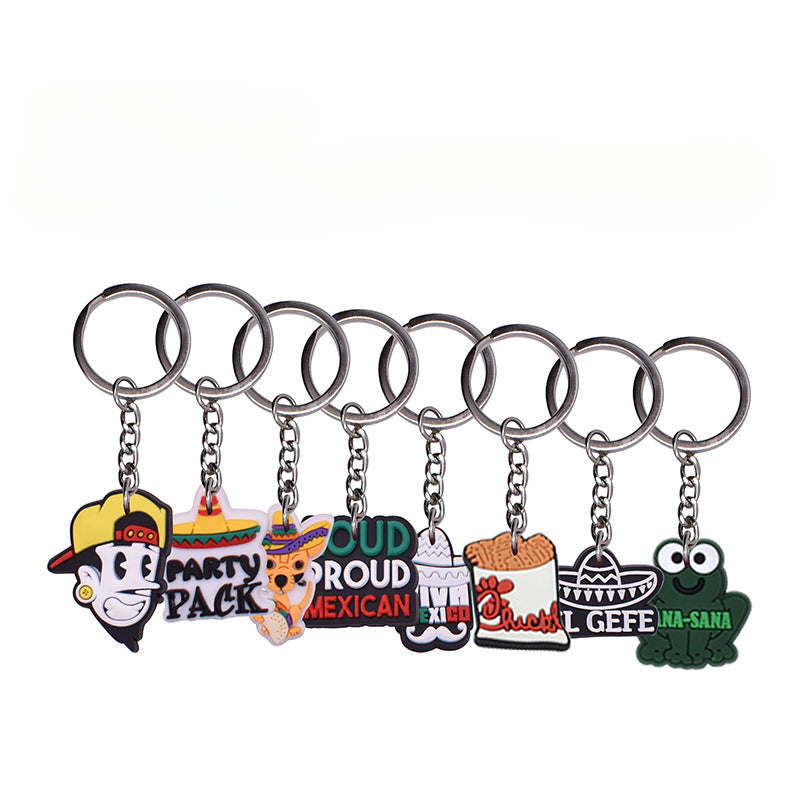 Wholesale 20pcs/pack Mexico Mariachia PVC Keychain